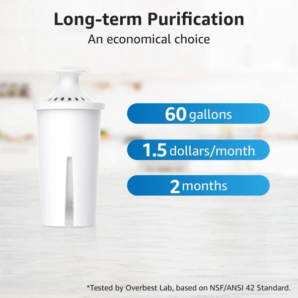 Water Filter Replacement Cartridges for Brita Pitchers & Dispensers (6-Pack)