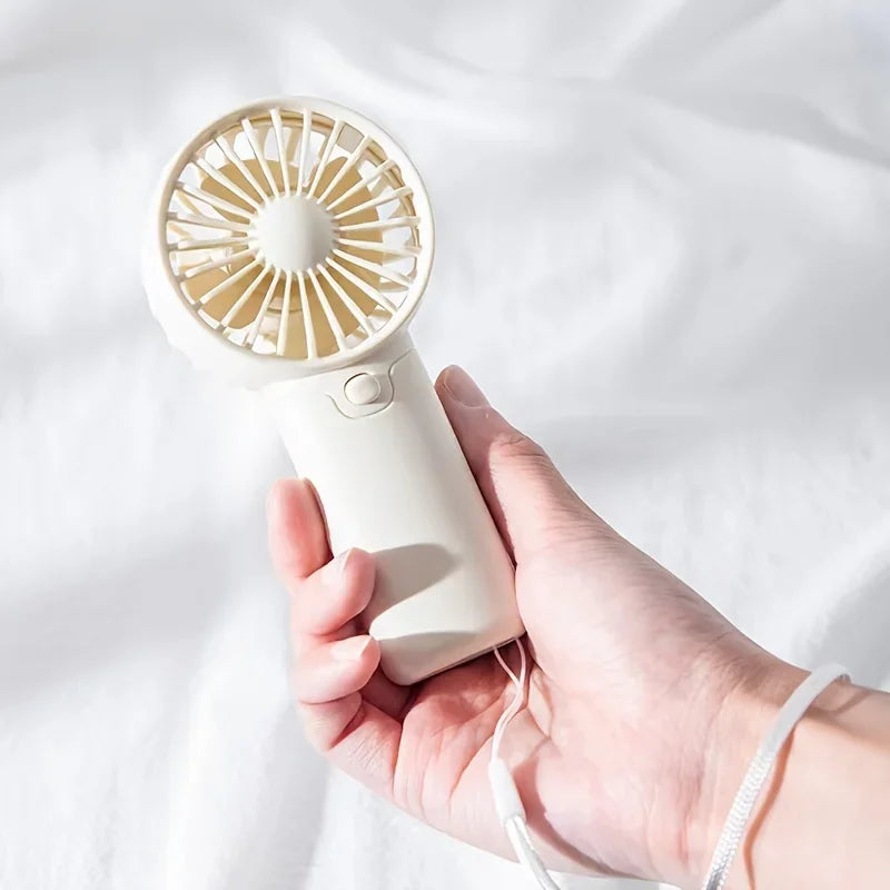Cute Mini Fan Portable Handheld Fan Lightweight Handy Fan Pocket Size Low Noise Small Electric Fan Student Gift Outdoor Fan