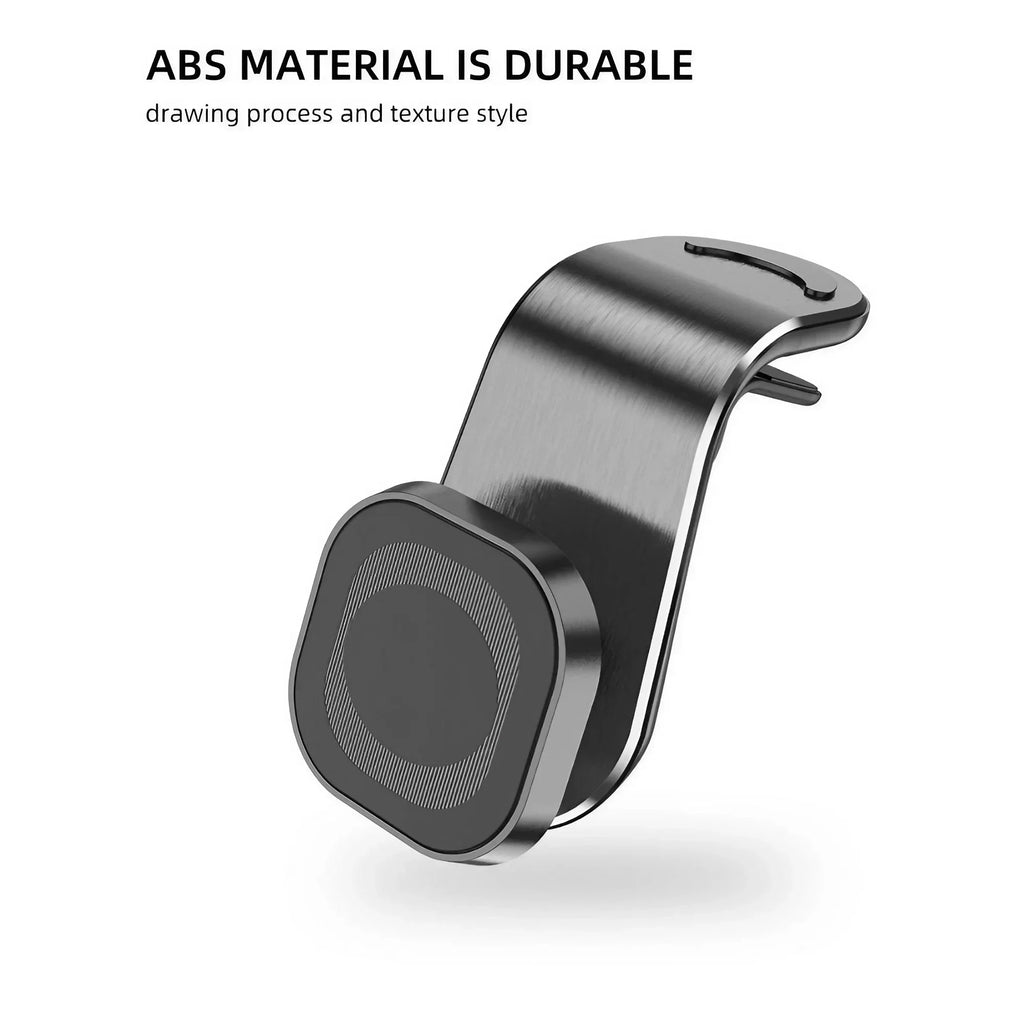 Magnetic Car Phone Mount - Strong L-Type Navigation Stand, 360° Rotation, Universal Fit for All Models, Holder for Smartphones