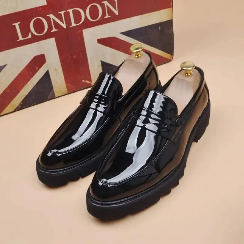 Lefu Shoes Men Thick Soled Comfortable Fashionable Brand Leather Shoes Men High-quality Business Office Shoes in Sizes 38-45