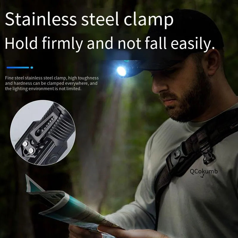 New Powerful Flashlight 3 Core LED Mini Tactical Flashlight Rechargeable High Power LED Torch Metal Pen Clip Hand Lamp