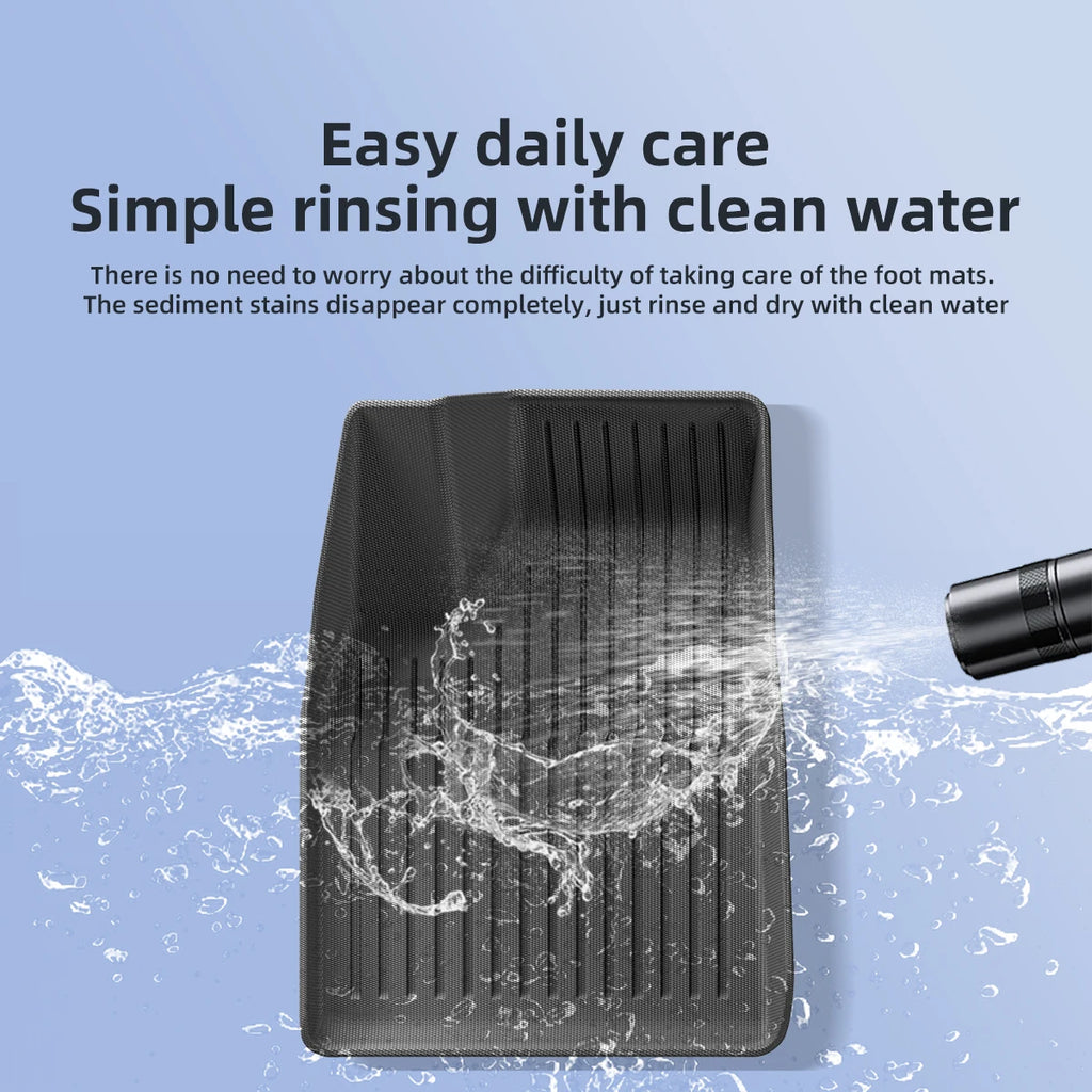 for Tesla Model X 2022-2025 Car Floor Mats TPE Waterproof Wear-resistant Foot Pads Car Accessories Front And Rear Trunk Mat