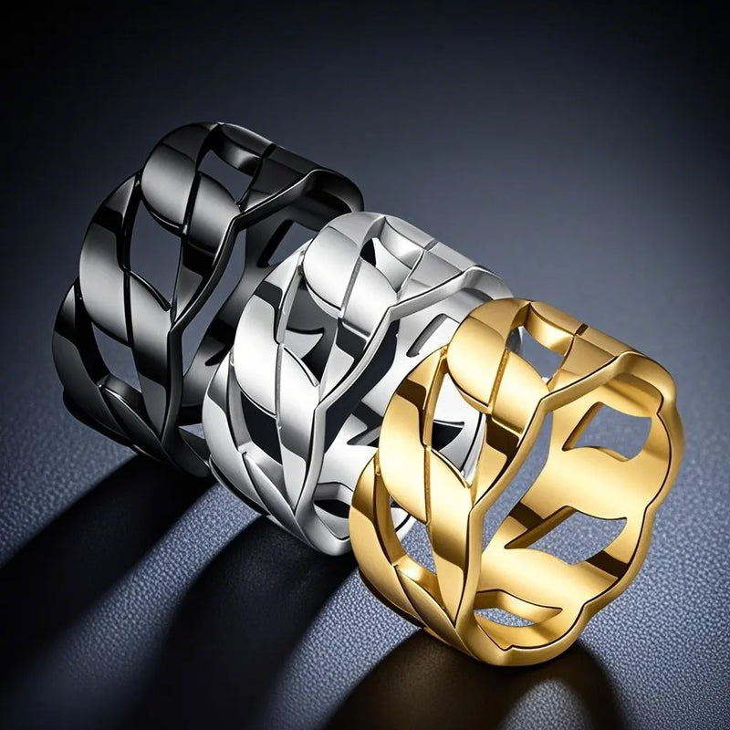 Stainless Steel Zircon Ring for Men and Women