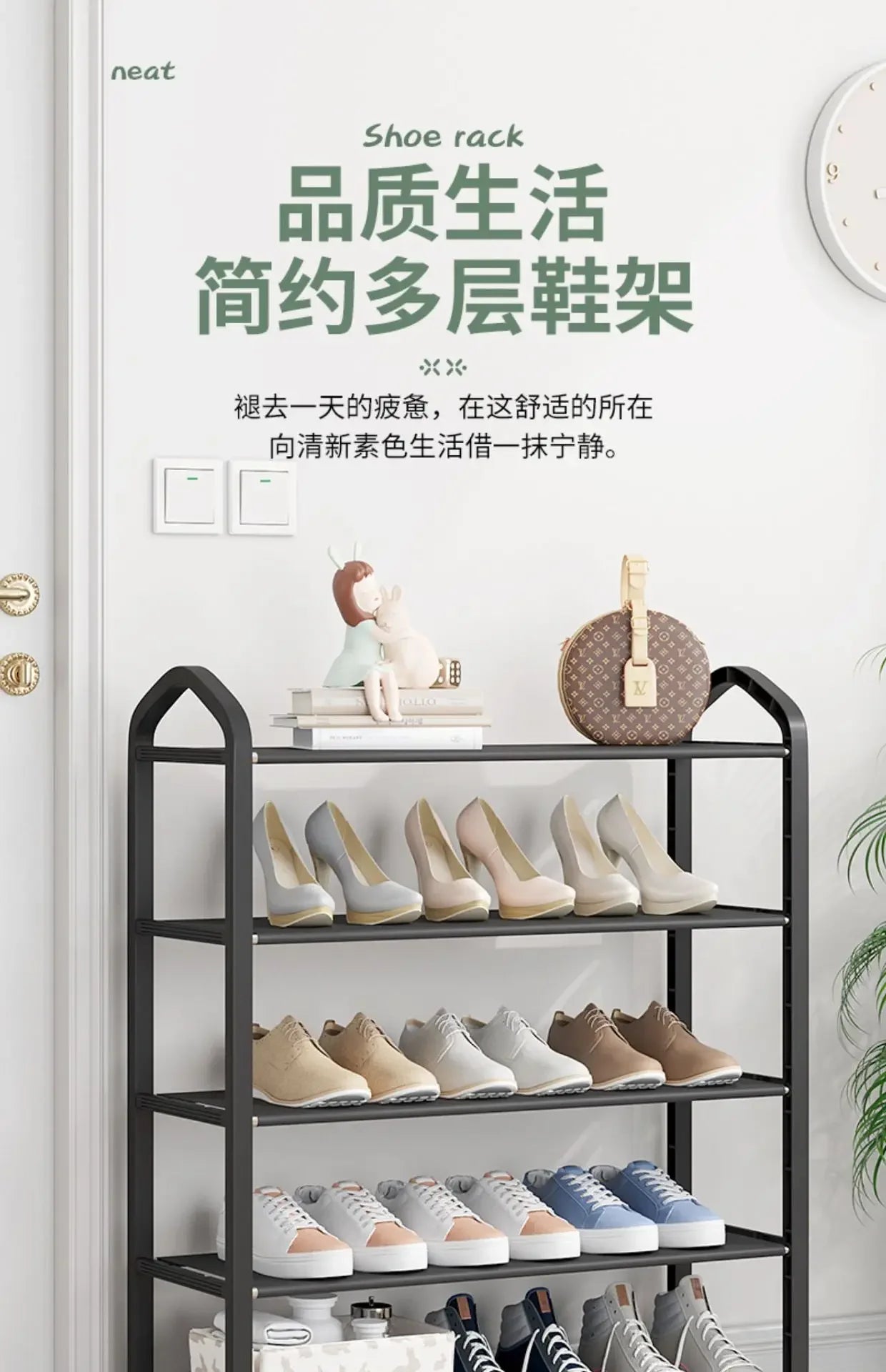 Simple Shoe Rack Storage Shoe Cabinet Multi-layer Assembly Household Doorstep Shoe Hanger Dormitory Balcony Shoe Shelf
