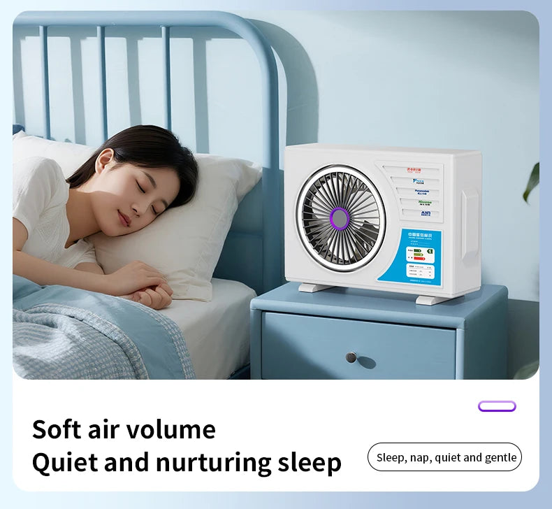 High-Speed Desktop Fan with Multiple Adjustable Levels Cool Circulating Air Mini Air Conditioning Style Home Silent Cooling Fan