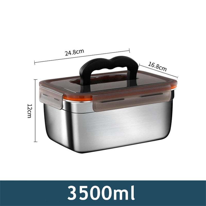 Keep your food fresh with this 304 Stainless Steel Bento Lunch Box. Airtight, leakproof, and eco-friendly design — ideal for school, work, or travel meals.