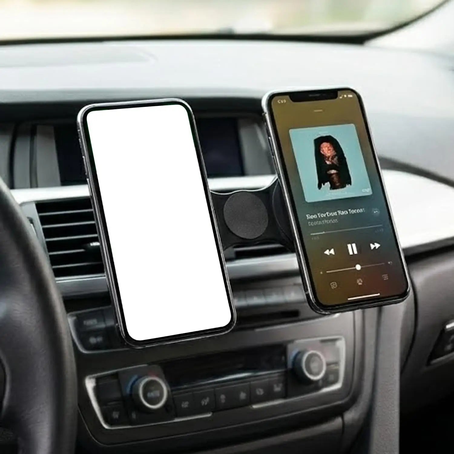 Mount Head Dual-Phone Magnetic Mount for Cars Accessory ABS N52 Magnetic Ring for Secure Attachment Universal Car Bracket