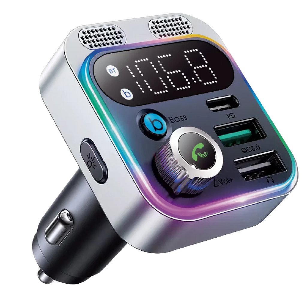 HM13X Car Bluetooth MP3 Player Dual PD 36W Fast Charge Lossless HIFI Music Car FM Transmitter Cigarette Lighter Charger Adapter