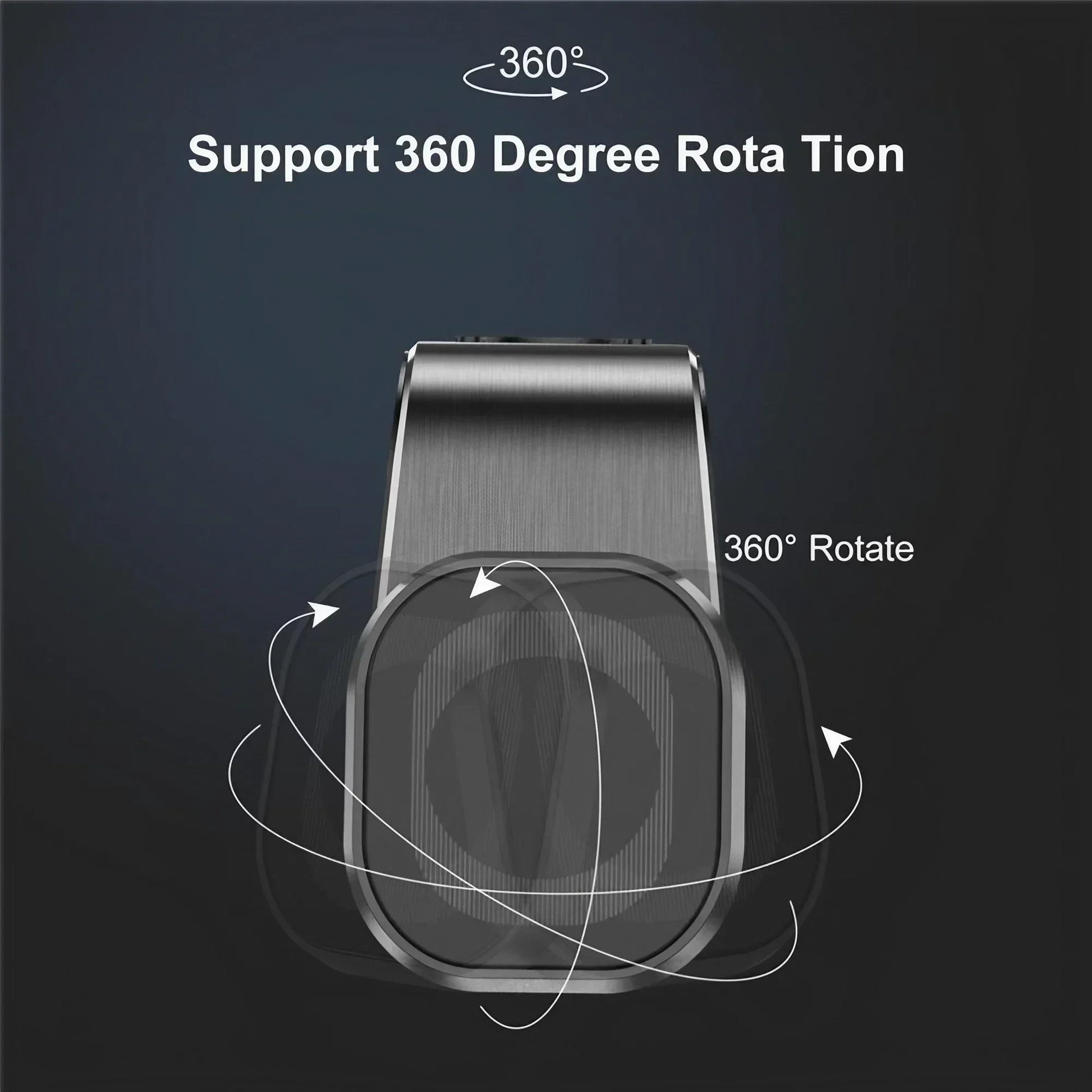 Magnetic Car Phone Mount - Strong L-Type Navigation Stand, 360° Rotation, Universal Fit for All Models, Holder for Smartphones