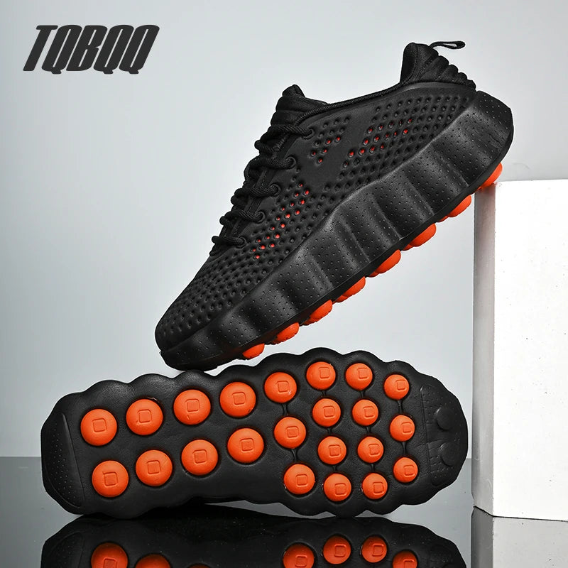 Men's Comfortable Casual Sneakers with Foot Sensing Massage Technology Women's Sports Breathable Lightweight Training Shoes