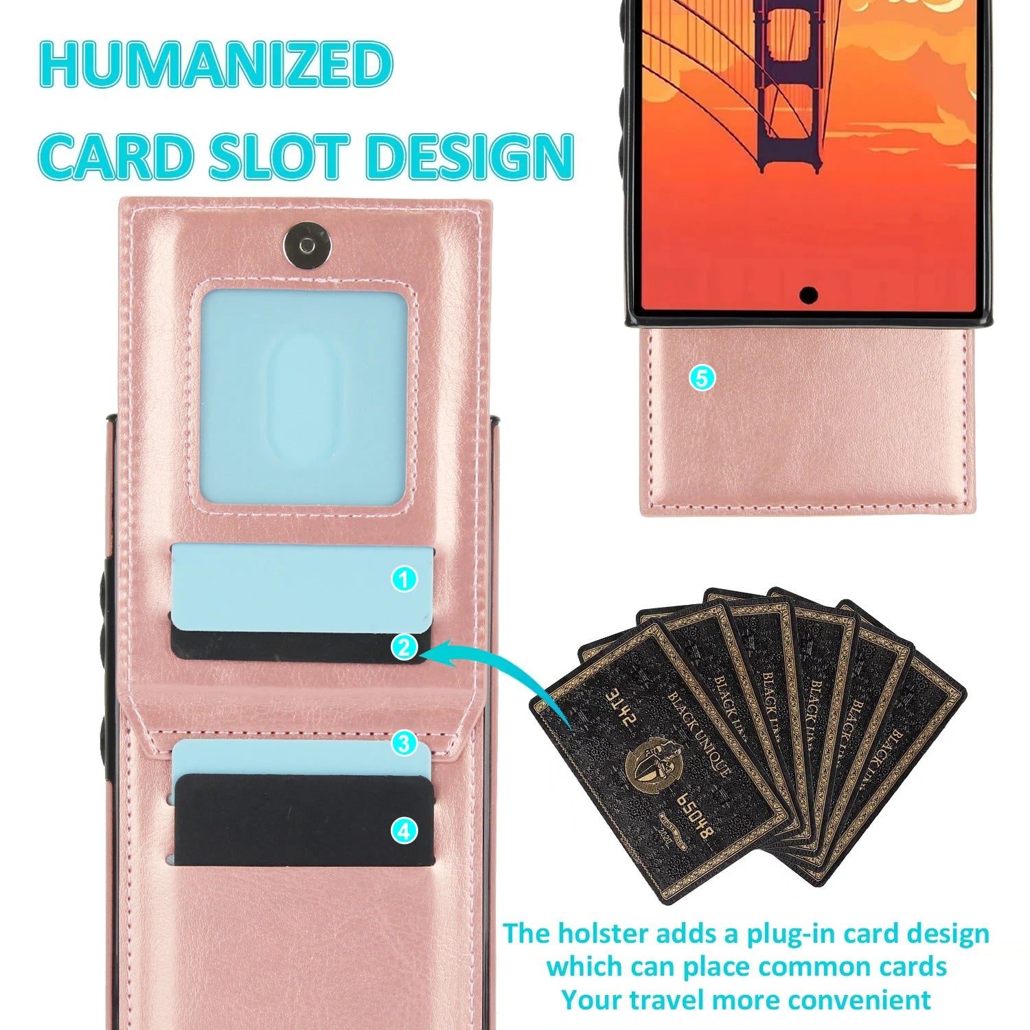 Flip Leather Card Solt Holder Wallet Case For Samsung Galaxy S25 Ultra S24 Plus S23 FE S22 S21 A16 A35 A55 A54 Stand Bag Cover