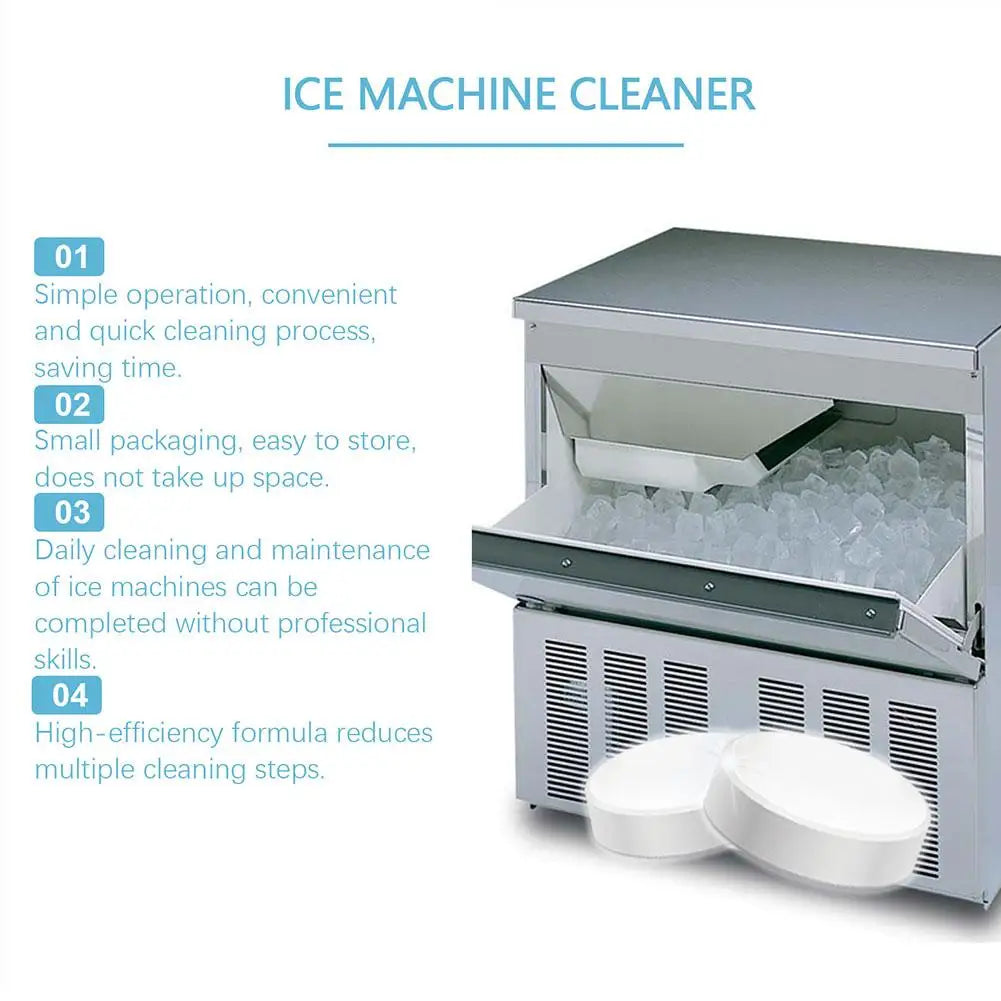 12pcs Ice Machine Cleaning Tablets Home Appliance Care Descaling Deodorizing Prolonging Ice Maker Lifespan Household Tool