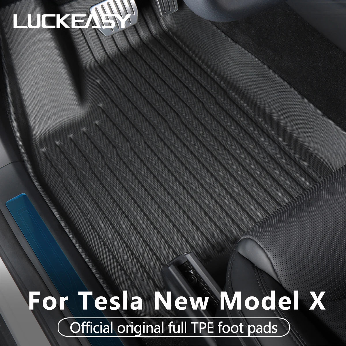 for Tesla Model X 2022-2025 Car Floor Mats TPE Waterproof Wear-resistant Foot Pads Car Accessories Front And Rear Trunk Mat