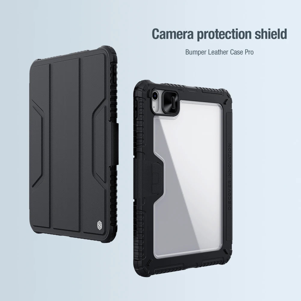 Nillkin For iPad 11 A16 2025/iPad 10.2/iPad 10.9 2022/10th gen Bumper Leather Pro Tablet shell with pen slot protective cover