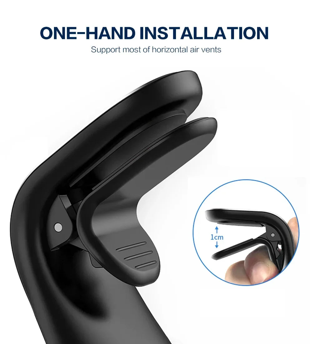 Magnetic Car Phone Mount - Strong L-Type Navigation Stand, 360° Rotation, Universal Fit for All Models, Holder for Smartphones