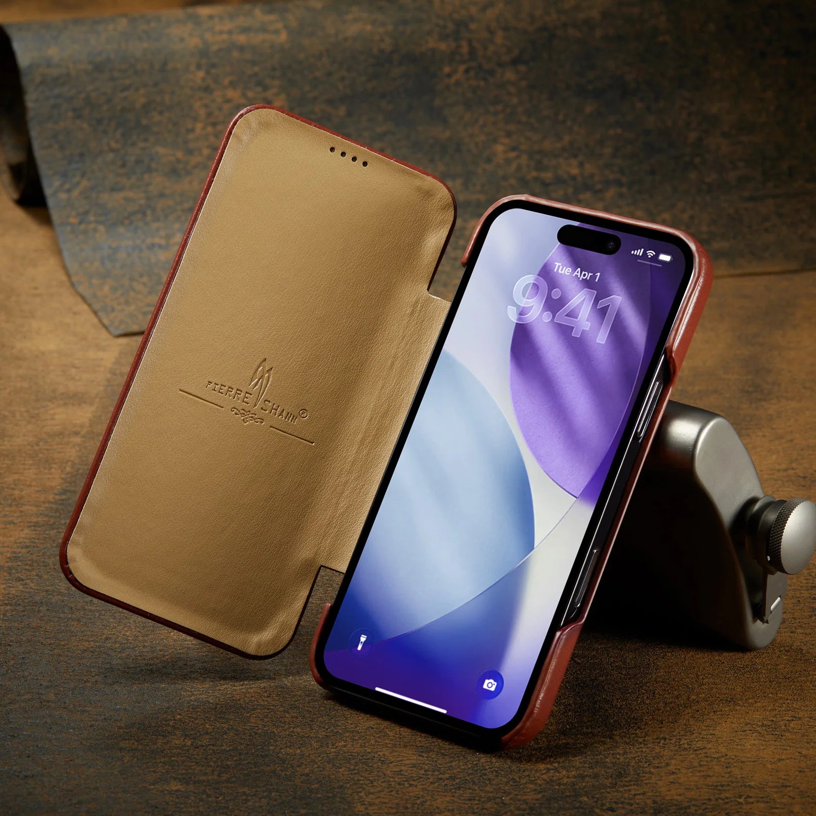 Premium Leather Flip Cover Mobile Phone Case For Apple iPhone 17 Pro Max Air iPhone17 Natural Cowhide Magnetic Button Open