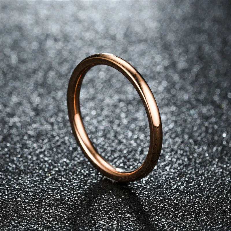 Stainless Steel Wedding Band – Unisex Simple Design Ring