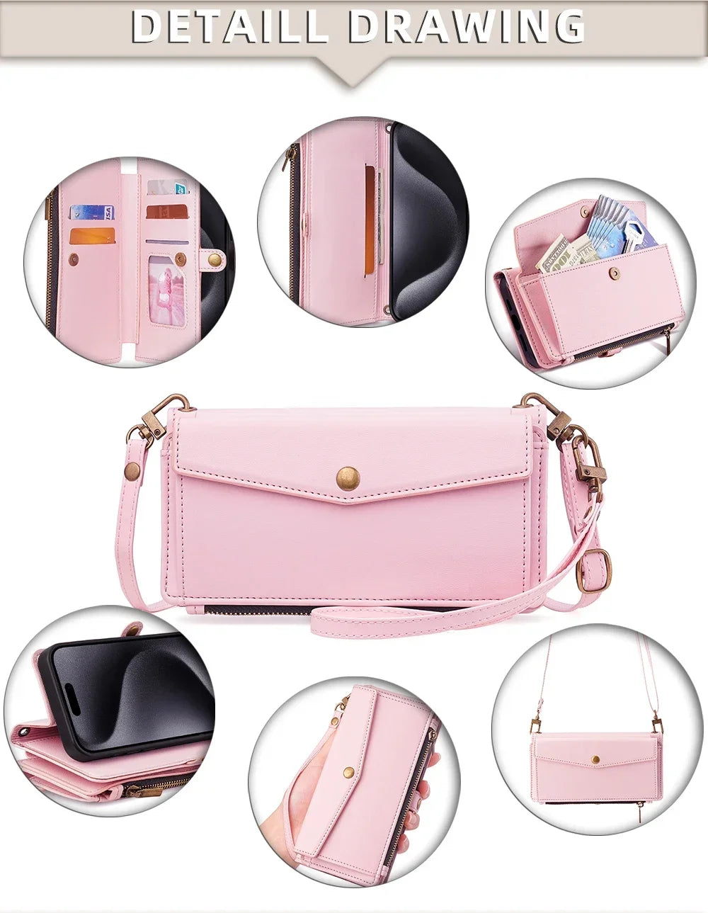 Flip Cover PU Leather Wallet Phone Cases For Xiaomi Poco C40 C51 C50 C61 C65 C71 C75 C85 4G Plain Multi-Functional Magnetic Bag