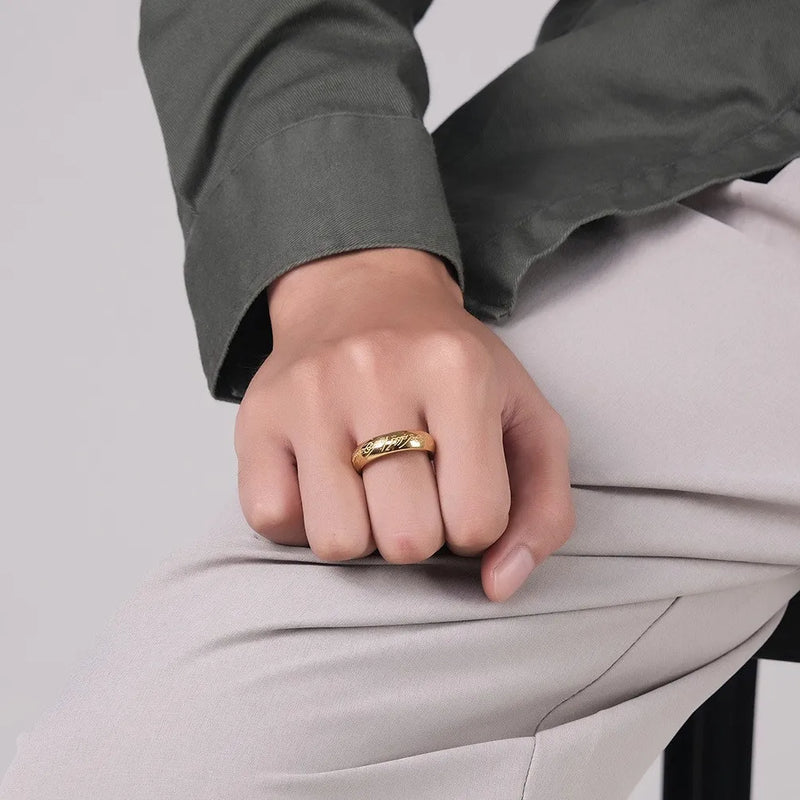 Titanium Steel Unisex Ring – Wedding, Engagement, or Party Jewelry