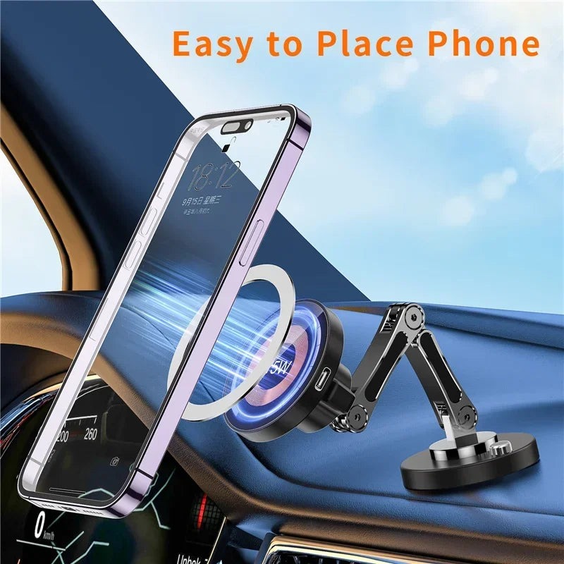 Magnetic Phone Holder with Adjustable Stand – Wireless and Non-Wireless Options