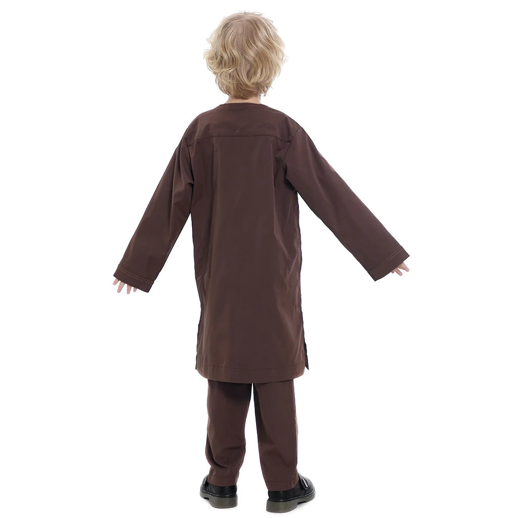 Boys Islamic Thobe – Kids Long Sleeve Traditional Robe