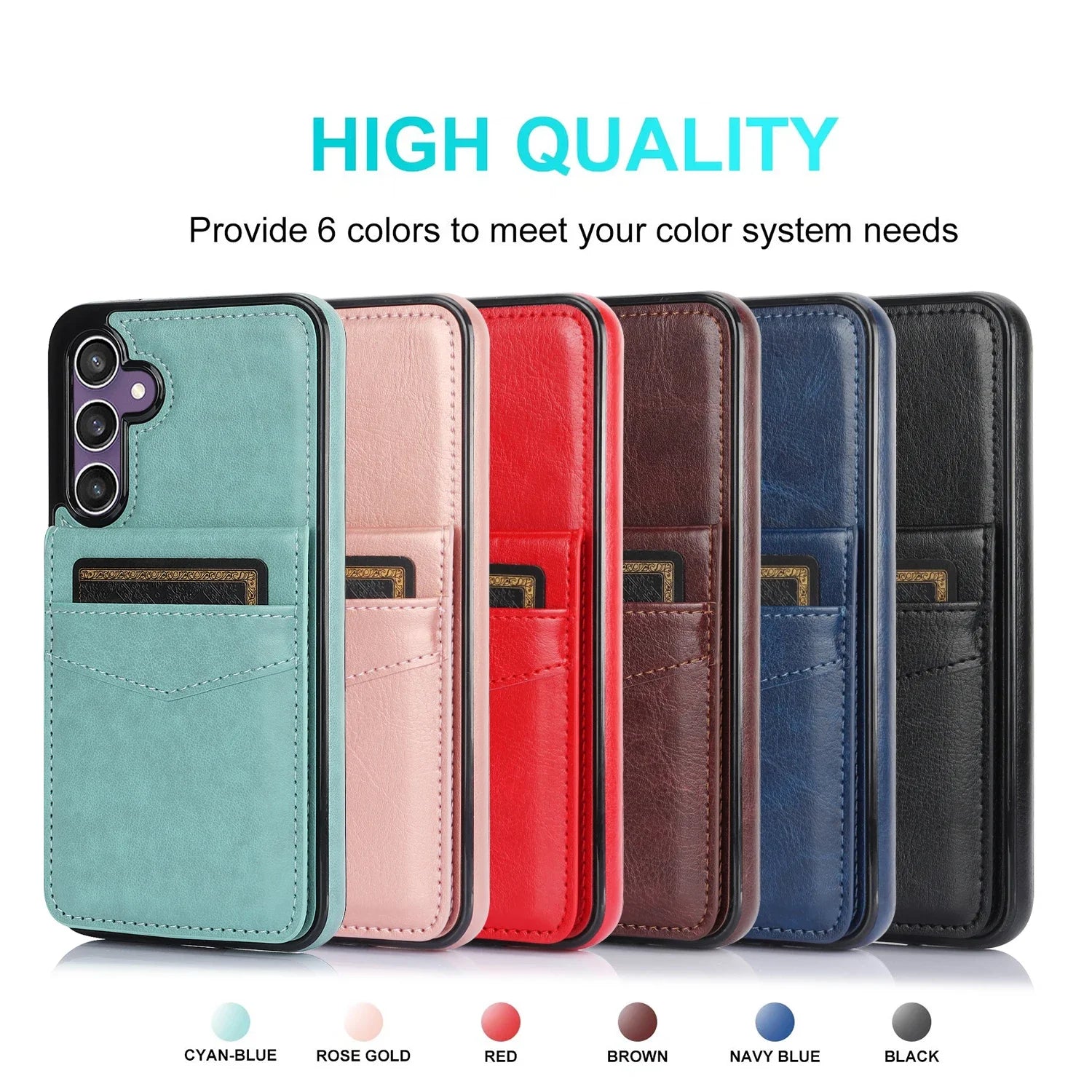 Flip Leather Card Solt Holder Wallet Case For Samsung Galaxy S25 Ultra S24 Plus S23 FE S22 S21 A16 A35 A55 A54 Stand Bag Cover