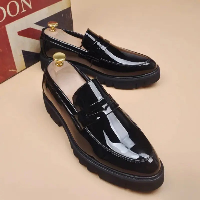 Lefu Shoes Men Thick Soled Comfortable Fashionable Brand Leather Shoes Men High-quality Business Office Shoes in Sizes 38-45