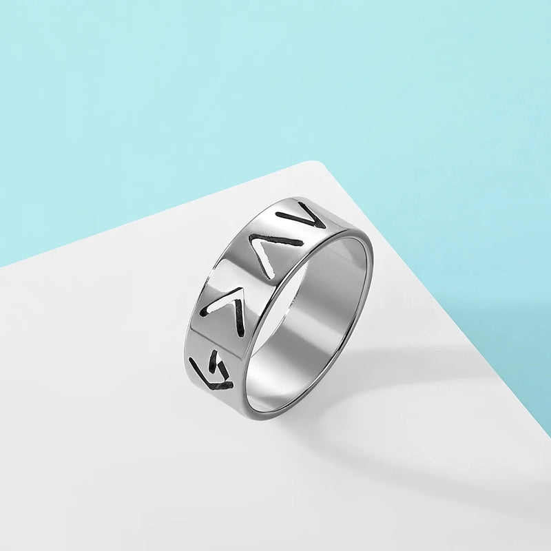 Unisex Stainless Steel Fashion Ring – Adjustable Geometric Design Band for Men & Women