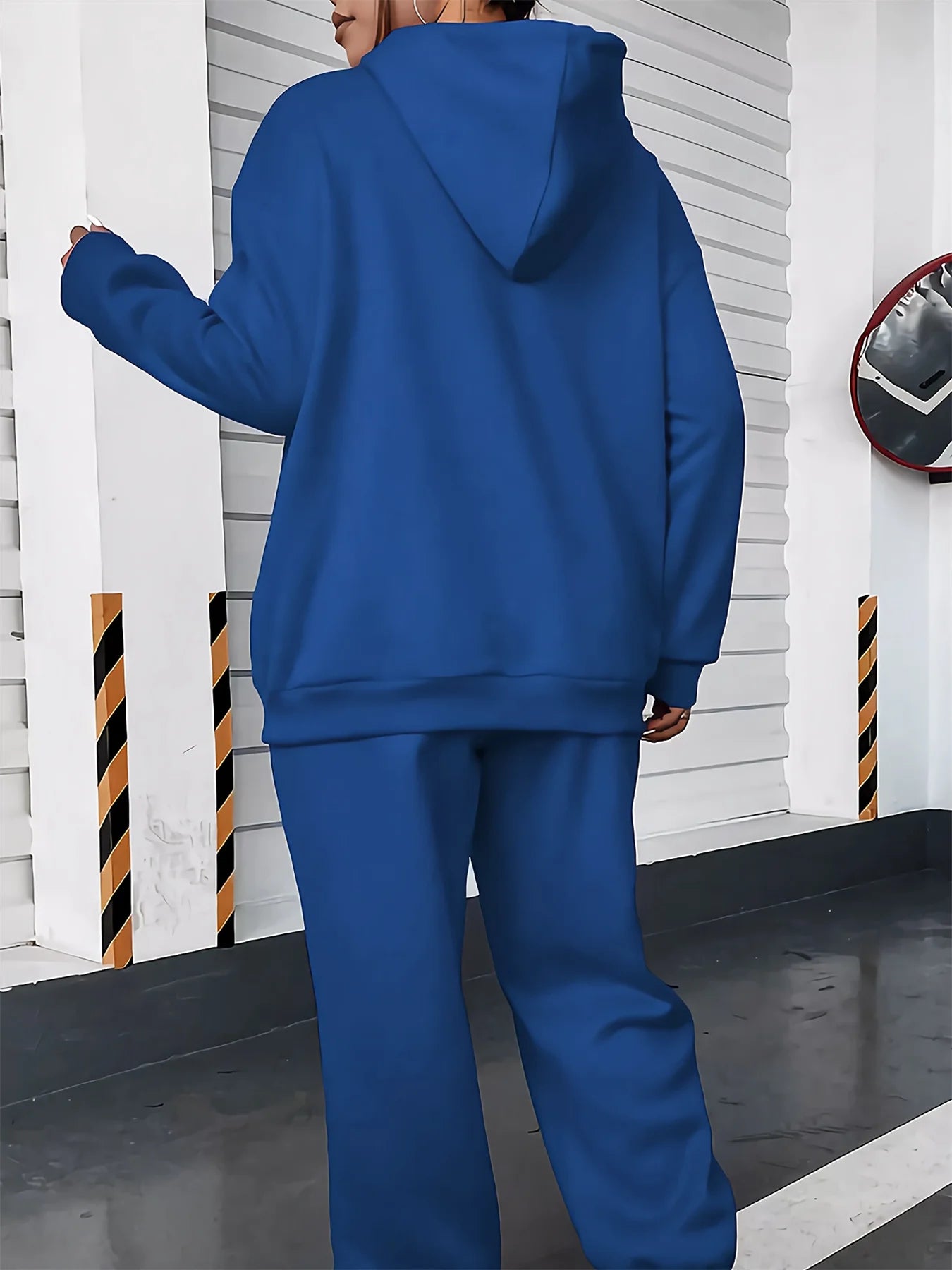 Women’s Warm Hoodie Sweatpants Set Plush Fleece Two Piece Outfit