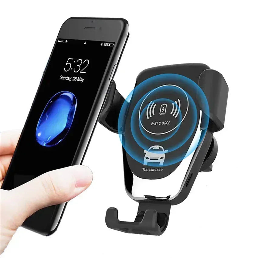 Car Wireless Charger Holder for iPhone 15/14/13/12/11 pro XS Max XR Samsung Fast Charging Mount Compatible with Multiple Models