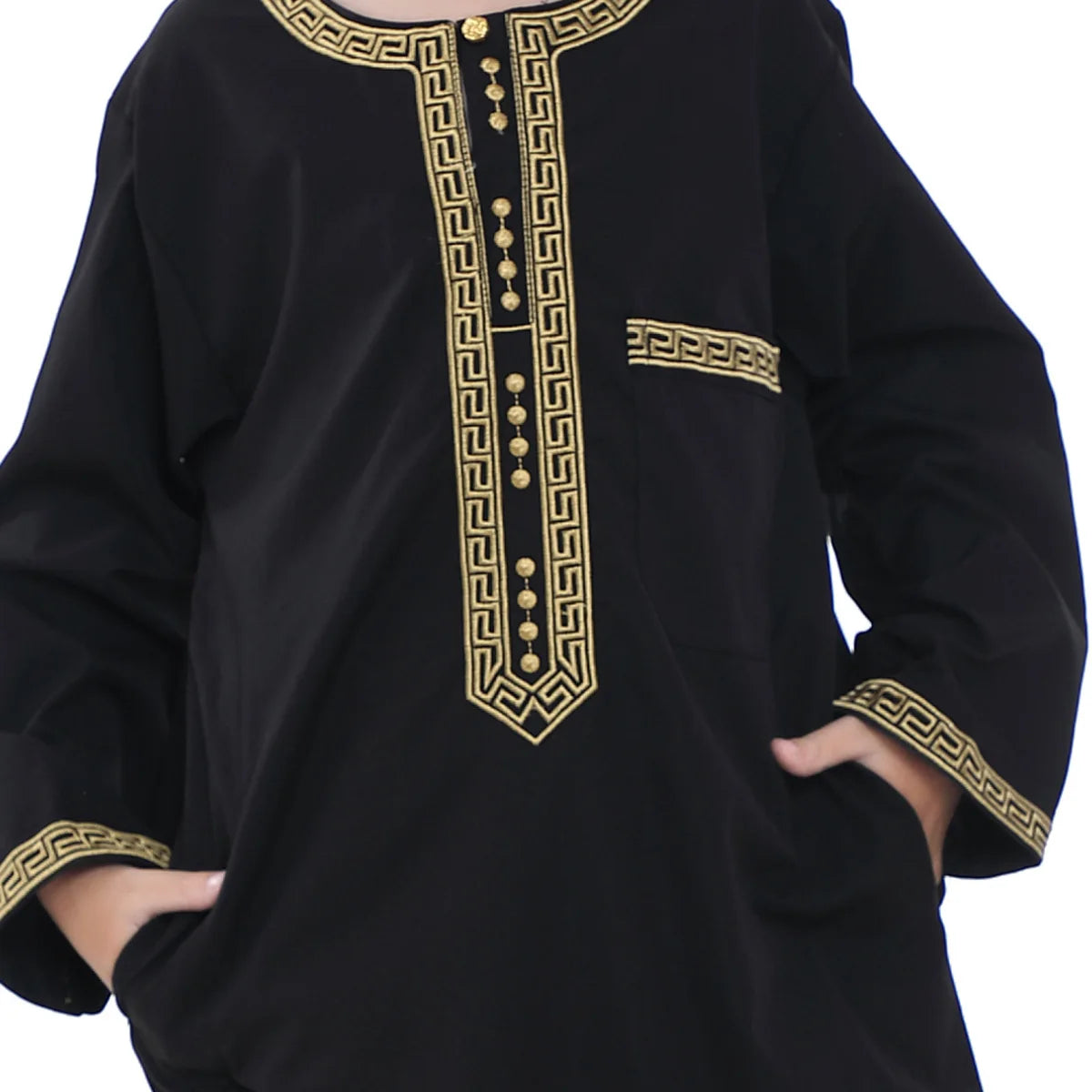 Boys Islamic Thobe – Kids Long Sleeve Traditional Robe