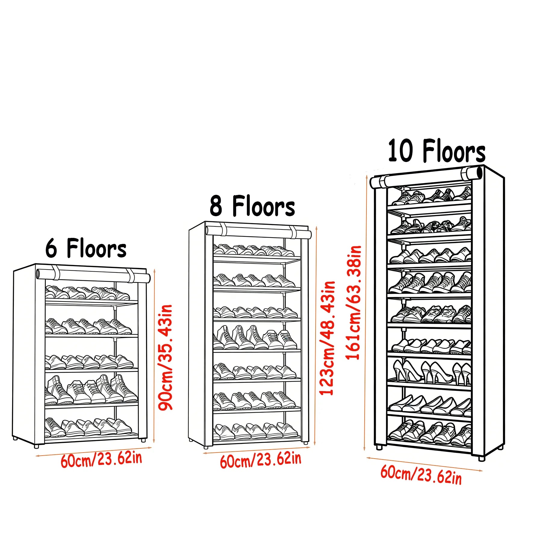 6-10 Tier Black Multi-Layer Shoe Rack, Equipped with a Dust-Proof Rolling Shutter Door, Easy to Assemble, Space-Saving Home Storage Cabinet, Suitable for Entryways, Hallways, Bedrooms, Living Rooms, Homes, Dormitories, Etc.