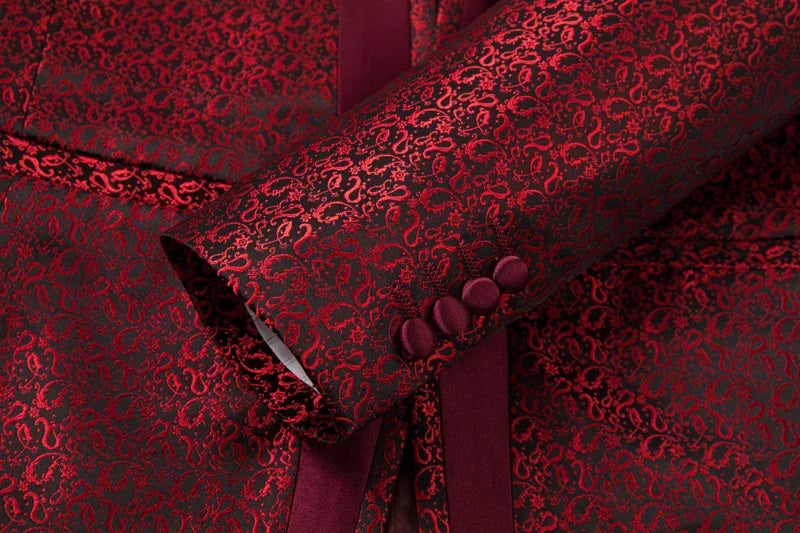 Men’s Slim-Fit Formal 3-Piece Suit Set
