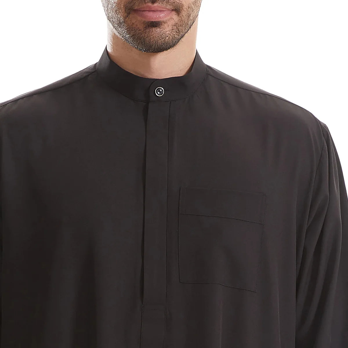 Men’s Muslim Abaya Kaftan Thobe – Long Sleeve Pullover Robe