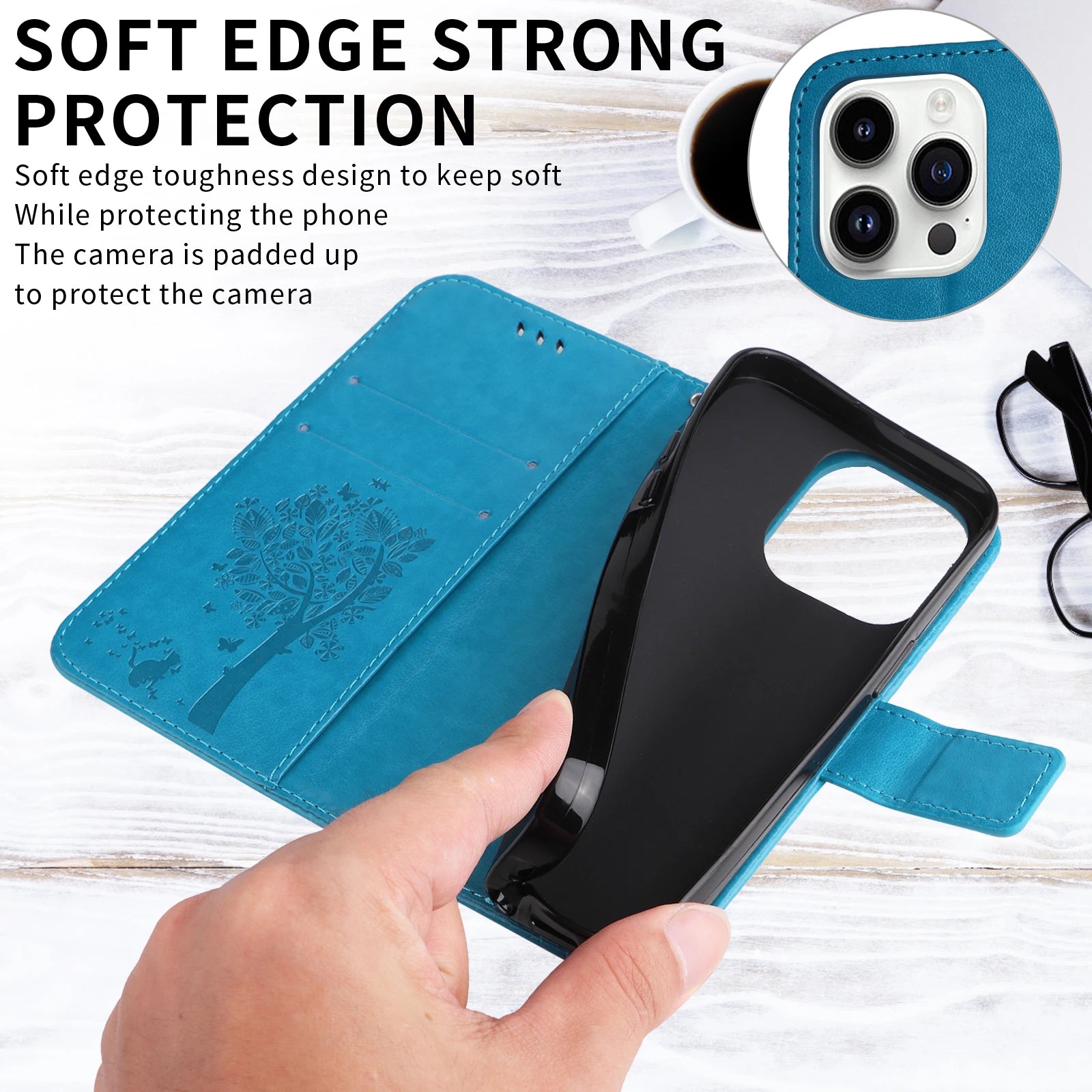 Wallet Card Slot Leather Case For iPhone 15 14 Pro Max 13 12 Mini 11 6 7 8 Plus SE2 SE3 XS X Storage Compartment Phone Cover