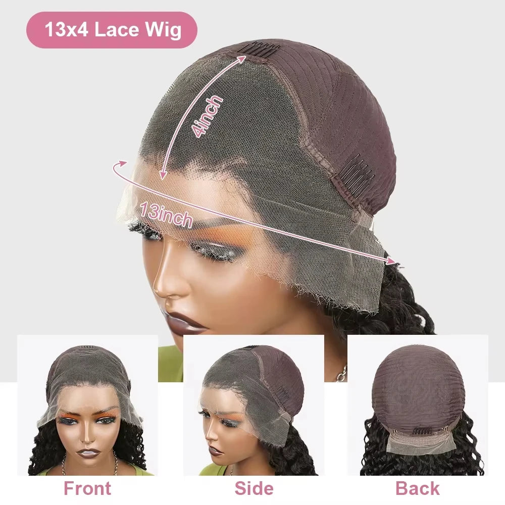 13x6 HD Lace Frontal Wigs Short Bob Body Wave Human Hair Wig 200 Density Pre Plucked Brazilian  Human Hair Wig For Women