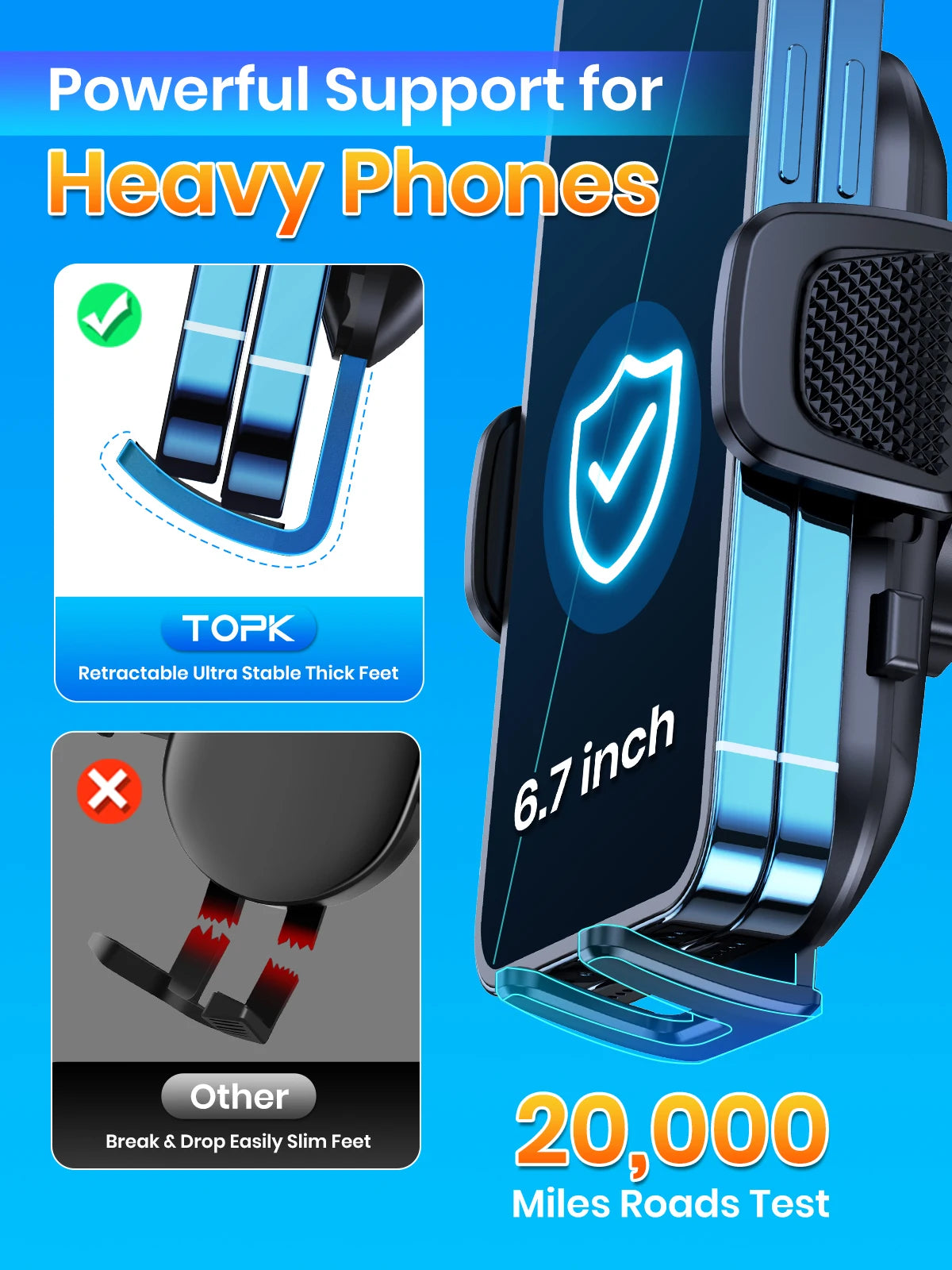 Universal Car Phone Holder Mount - Strong Suction Dashboard Stand for Smartphone Black Compact Size Eye-Catching Accessory