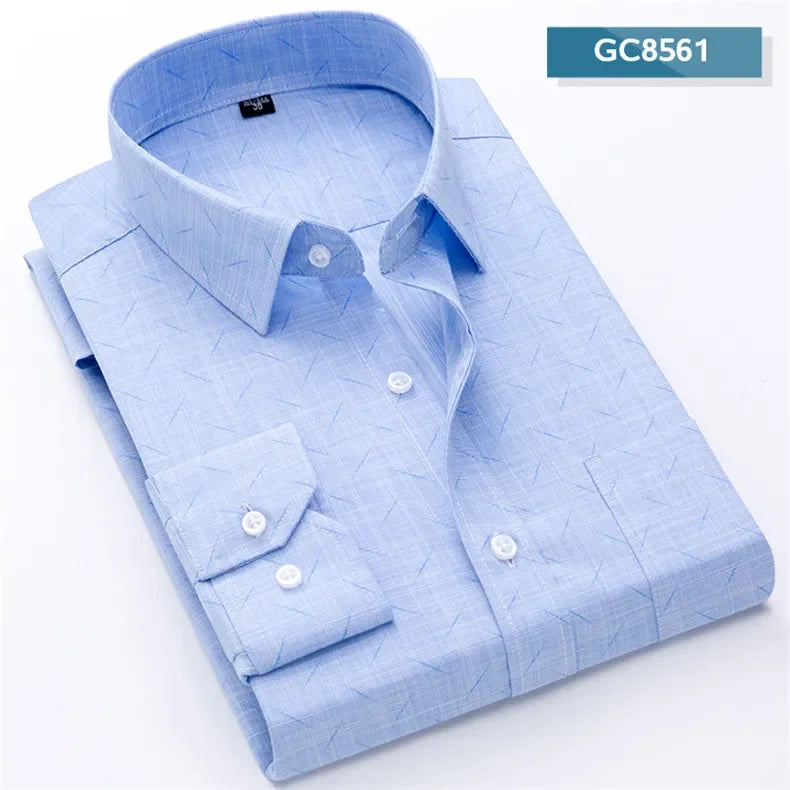 Men's Printed Shirt Spring Long Sleeve Casual Daily Thin Soft Comfortable Business Slim Fit Button Down Dress  Shirts