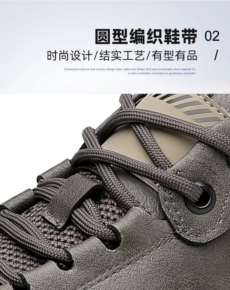 Sport Shoes Genuine Leather Men's Shoes  Brand Casual Shoes Lace up Mens Sneakers Italian Breathable Tenis  Skateboard Shoe