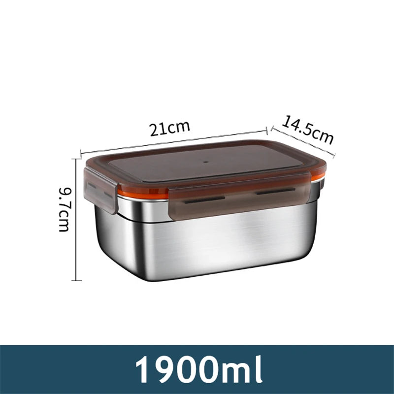 Keep your food fresh with this 304 Stainless Steel Bento Lunch Box. Airtight, leakproof, and eco-friendly design — ideal for school, work, or travel meals.