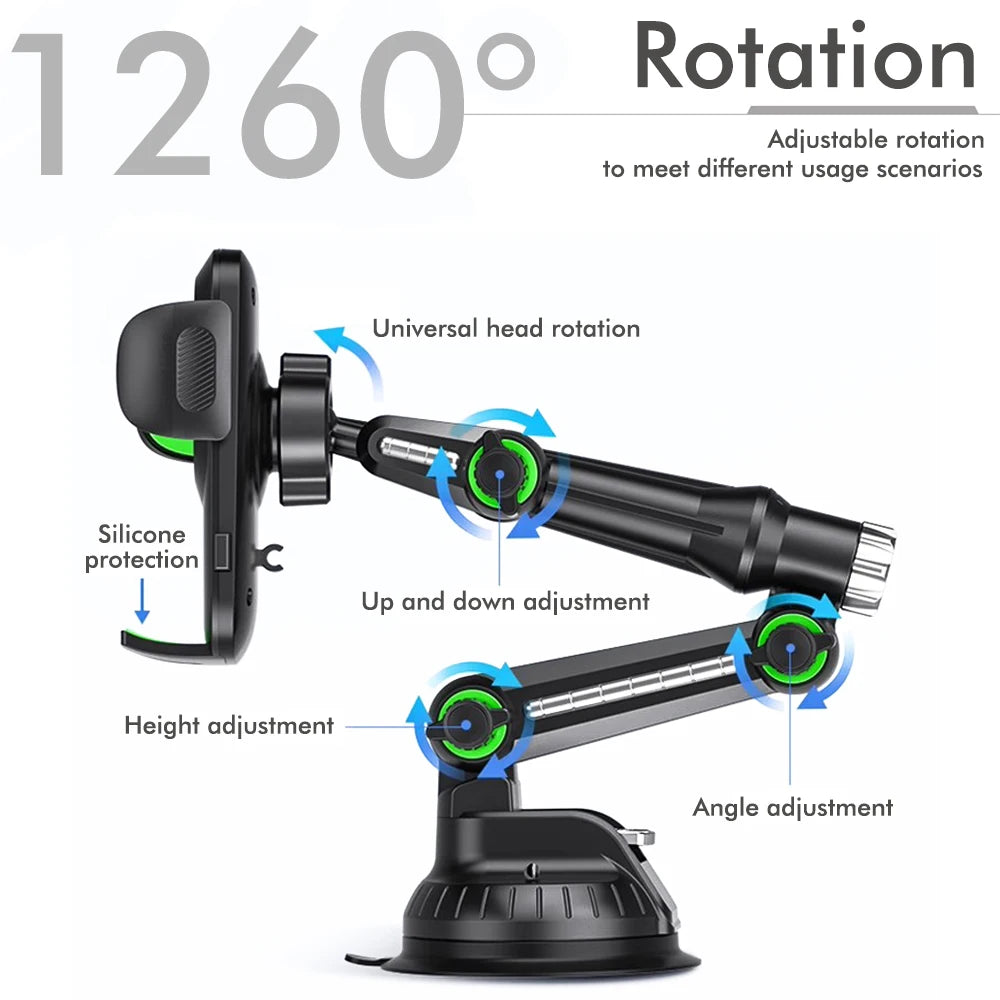 Windshield/Dashboard/Window Universal Suction Cup Phone Holder Suction Cup Car Phone Holder Mount with Sticky Gel Pad Compatib