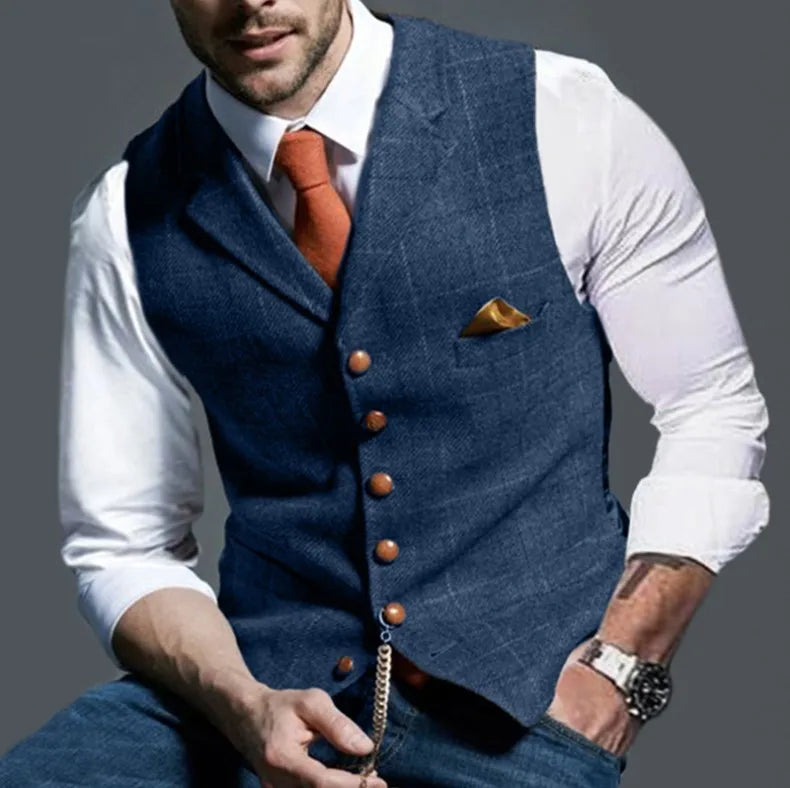Men’s Formal Slim Fit Vest with Pockets