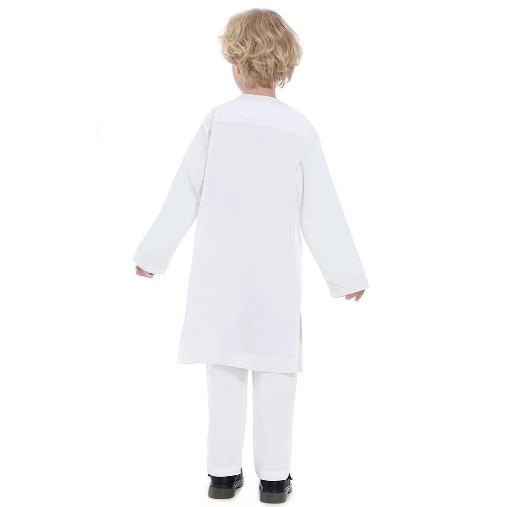 Boys Islamic Thobe – Kids Long Sleeve Traditional Robe