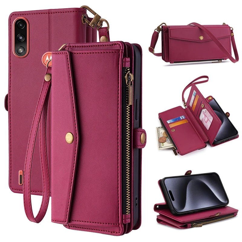Flip Cover PU Leather Wallet Phone Cases For Xiaomi Poco C40 C51 C50 C61 C65 C71 C75 C85 4G Plain Multi-Functional Magnetic Bag