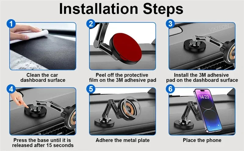 Magnetic Phone Holder with Adjustable Stand – Wireless and Non-Wireless Options