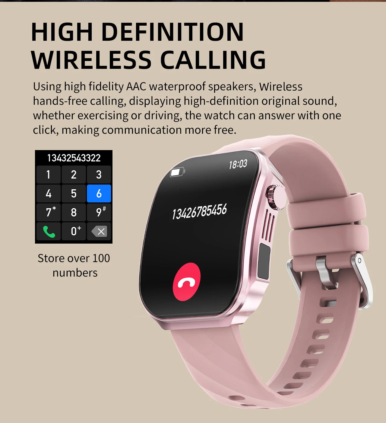 New 2.2-inch AMOLED Screen Smart Watch Women LED Light Health Monitor Smartwatch Bluetooth Call Sports Fitness Ladies Watch