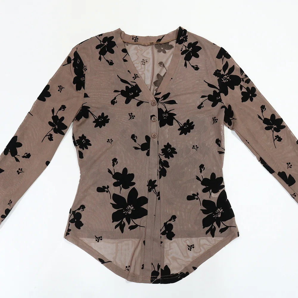 Two 2 Piece Set Women Outfits Summer Long Sleeve Shirt and Staight Pants Suit Chic Fashion Tracksuit