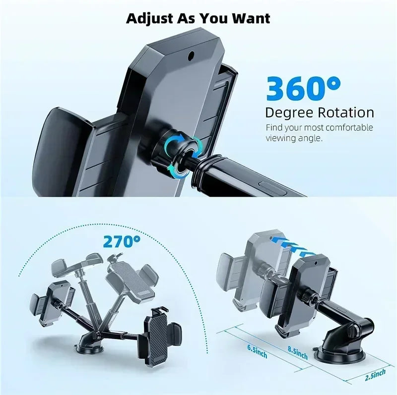 Car Phone Holder Mount Car Dashboard Smartphone Stand Cellphone Support in Car Lazy Bracket for iPhone for Samsung Xiaomi Huawei
