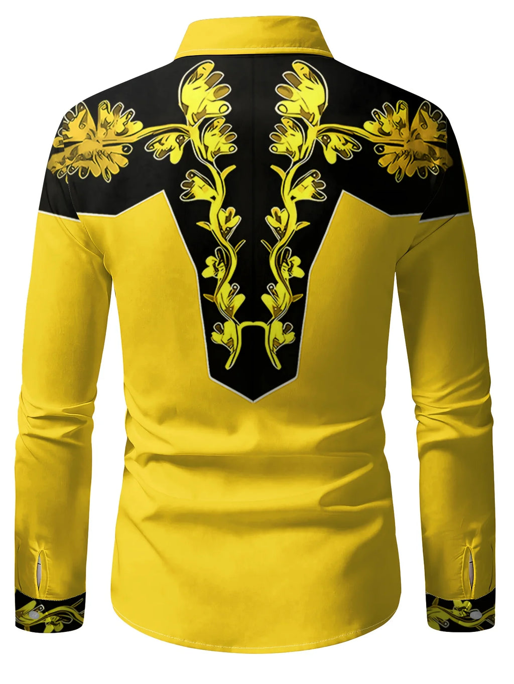 Men’s Printed Long Sleeve Dress Shirt