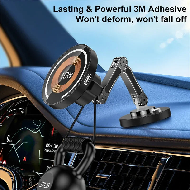 Magnetic Phone Holder with Adjustable Stand – Wireless and Non-Wireless Options